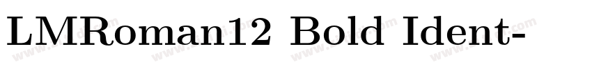 LMRoman12 Bold Ident字体转换